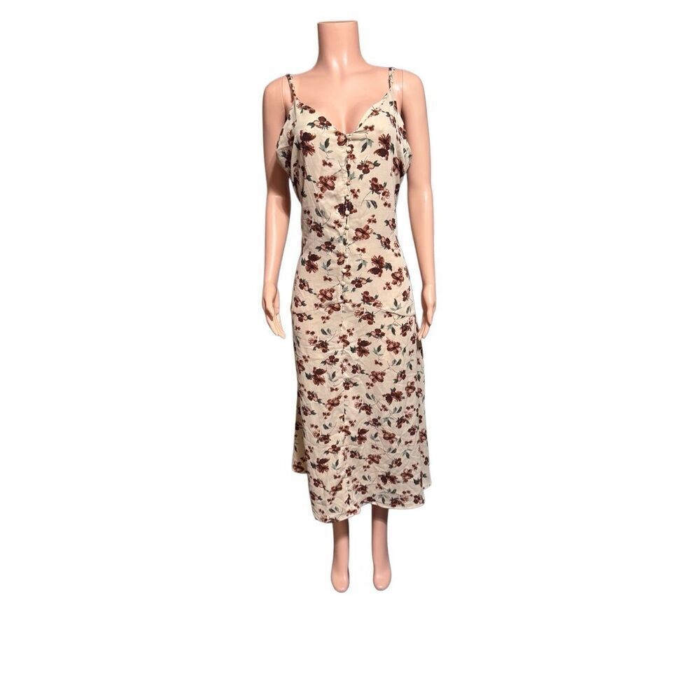 Zenobia plus size women's V-neck sleeveless floral summer maxi dress 3XL and 2XL
